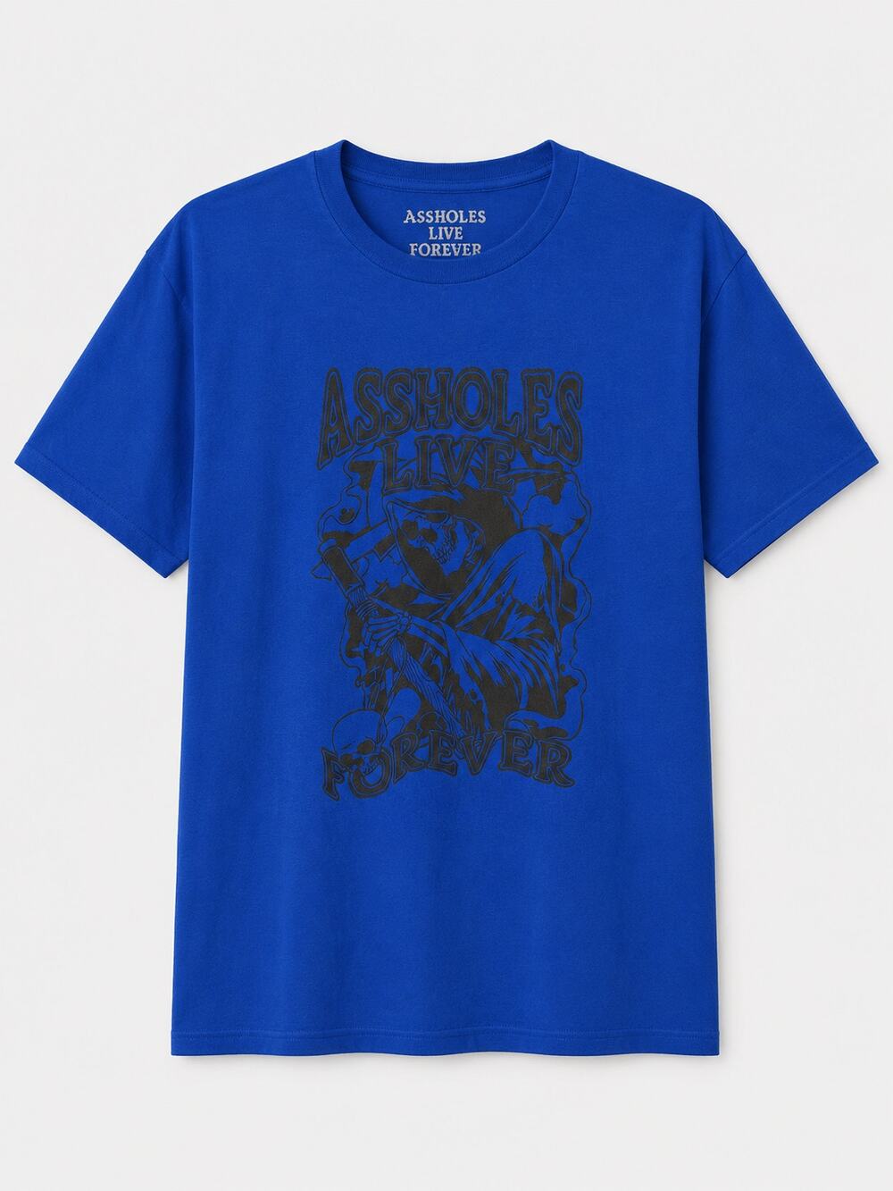 Assholes Live Forever Grim Reaper Tee Shirt Unisex Size XXXL New Blue Black ALF
